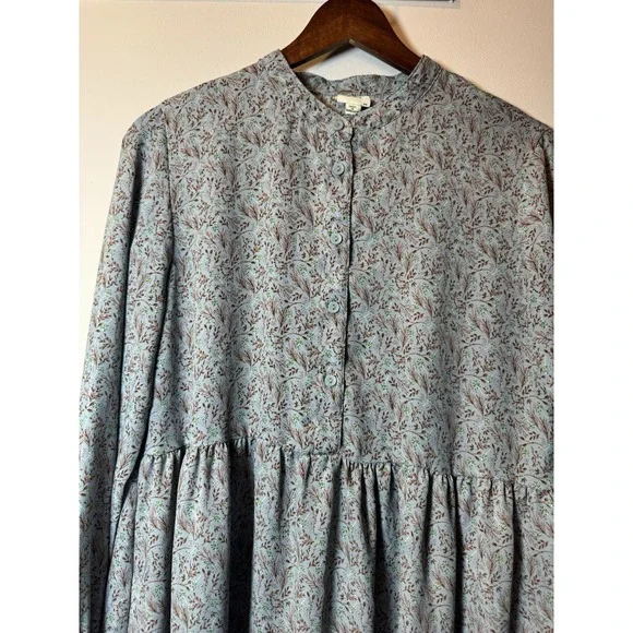 JDY ENGLISH LONG SLEEVE Peasant SMOCKED MINI FLORAL dress 34EU Medium JDYCARMEN - Picture 3 of 10